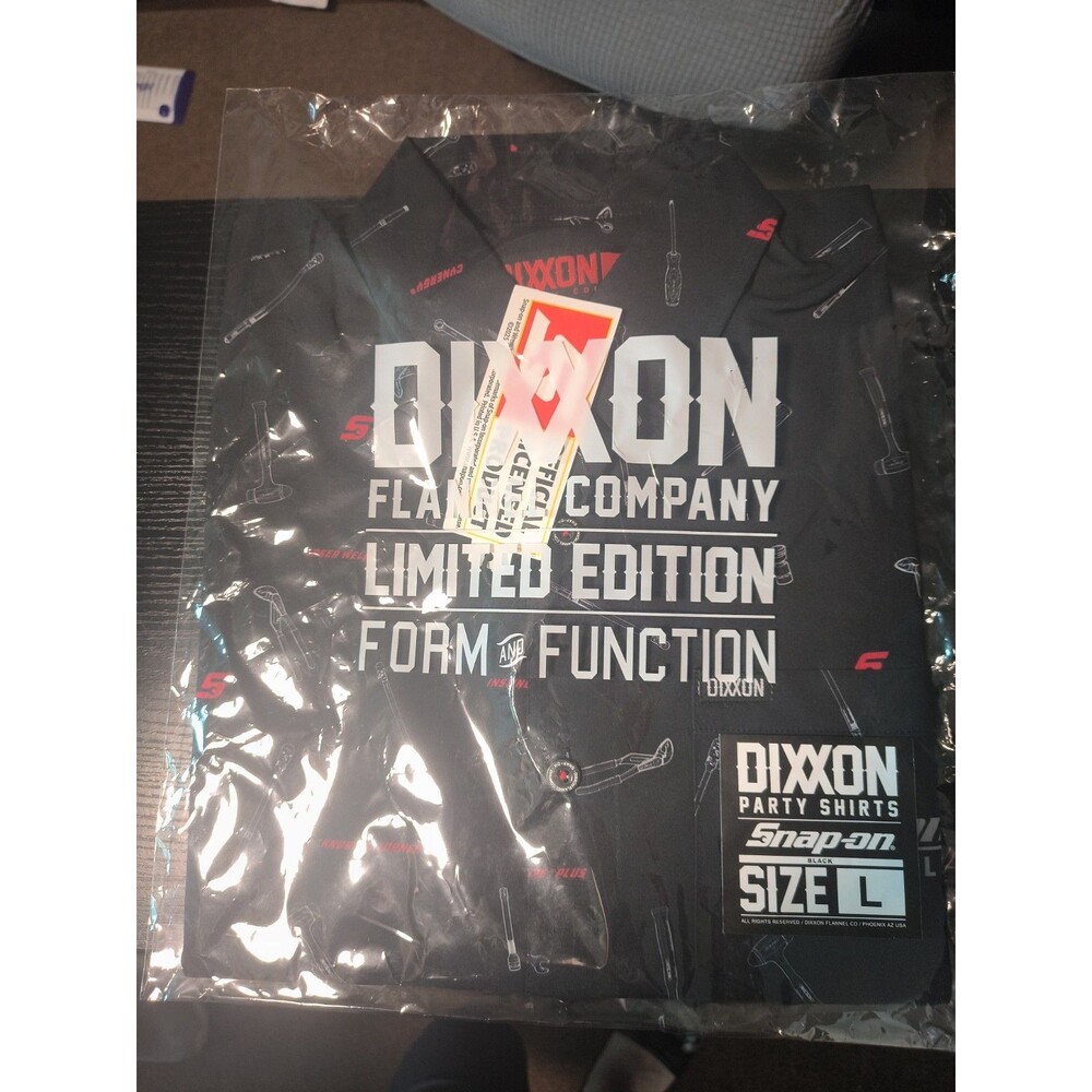 Snap-on Dixon Flannel Company Limited Edition Black Party Shirt Size Large New
